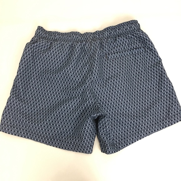 H&M Mens Blue Swim Trunks/Shorts Mesh Lining Pink Drawstring Pool Beach Vacation - Picture 6 of 8
